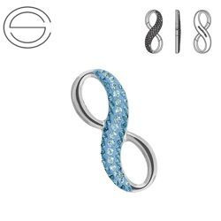 67402 MM 20 Pavé Infinity Pendant AQUAMARINE LIGHT AZORE