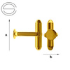 MTBZ-6 Cufflinks base Silver 925 GOLD PLATED