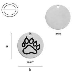 CL-626 Zawieszka ŁAPA 11,0 mm Srebro 925