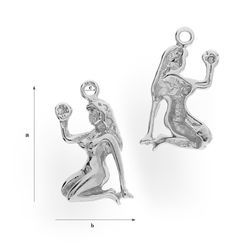 CHA-400 PANNA zodiak do podwieszenia Srebro 925