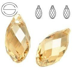 6010 MM 13 Swarovski Briolette GOLDEN SHADOW GSHA