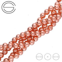 KN-RS-3,0 HEM RGPL Natural stone - round smooth - PLATED HEMATITE