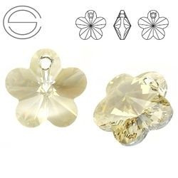 6744 MM 14 Swarovski Flower SILVER SHADE SSHA