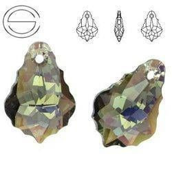 6090 MM 16 Swarovski Baroque BLACK DIAMOND AB