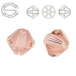 5328 MM 4 Swarovski XILION Bicone VINTAGE ROSE