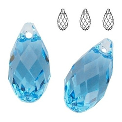 6010 MM 11 Swarovski Briolette AQUAMARINE