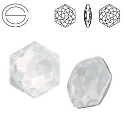 4683 MM 10 Swarovski Fantasy Hexagon WHITE OPAL F