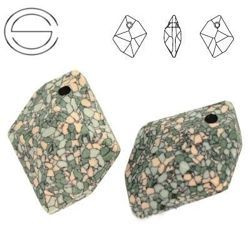 6680/B MM 20 Swarovski Cosmic MARBLED SEAGREEN