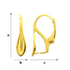 BAZ-35 Leverbacks for Crystals from Swarovski - Earring Hooks - Sterling Silver 925 Gold Plated