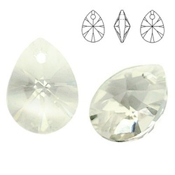 6128 MM 8 Swarovski Mini Pear SILVER SHADE SSHA