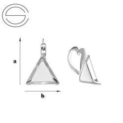 KW-019/8 Krawatka do wklejania Cube 4841 8mm Srebro 925 /gram