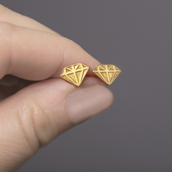 SZTZ-592 Kolczyki sztyfty DIAMENT - SREBRO p 925