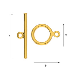 TOGZ-2 Toggle Silver 925 Gold Plated