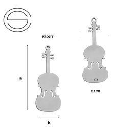 CL-519 Zawieszka SKRZYPCE 32,0 mm Srebro 925