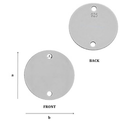 CL-254 CIRCLE Pendant 18,0 mm Sterling Silver 925