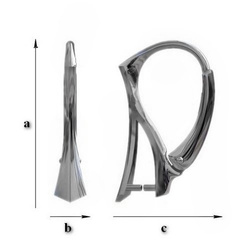 BBAP-4 Bigle do Swarovskiego Srebro 925 RODOWANE