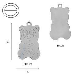 CL-488 PANDA Pendant 18,7 mm Sterling Silver 925