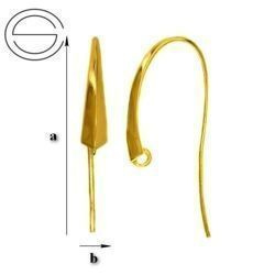 BOZ-22D  Earwires Silver Gold Plated