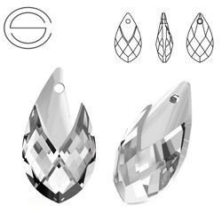 6565 MM 22 Swarovski Met Cap Pear CRYSTAL LTCH