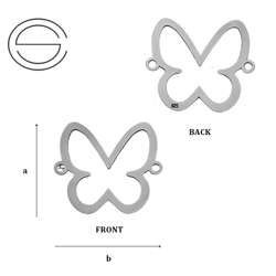 CL-461/B Baza MOTYL 17,7 mm Srebro pr. 925