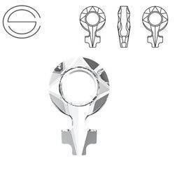 4876 MM 18 Swarovski Female Symbol CRYSTAL