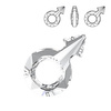 4878 MM 18 Swarovski Male Symbol CRYSTAL
