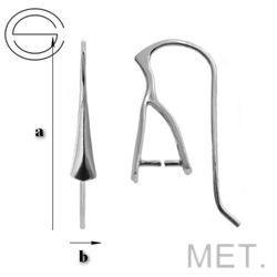 BOM-19 Bigle do Swarovskiego Mosiądz srebrzony