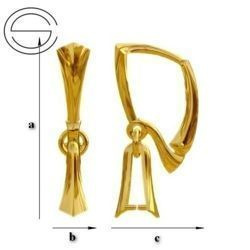 BBAZ-8 Leverbacks Silver Gold Plated for Crystals from Swarovski