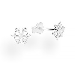 SZT-758 Silver earrings SNOWFLAKE - Sterling Silver 925