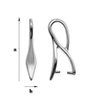 KW-06 Krawatka do Swarovskiego Srebro 925 /gram