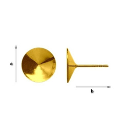GWTZ-14 STUD EARRING FOR 1122 SILVER 925 GOLD PLATED