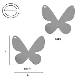 CL-461A/W BUTTERFLY Pendant 14,5 mm Sterling Silver 925