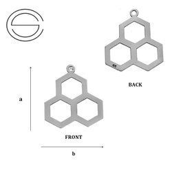 CL-494 HONEYCOMB Pendant 17,5 mm Sterling Silver 925