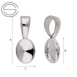 KW-99/8 Krawatka do wklejania 4122 8mm Srebro 925 /gram