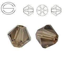 5328 MM 3 Swarovski XILION Bicone SMOKY QUARTZ