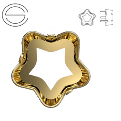 4744/S MM 10 Swarovski Flower - Brass