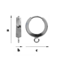 BK-08 Snap Earrings Silver 925