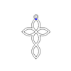 CL-341 OPENWORK CROSS Pendant 22,5 x 14,0 mm Sterling SIlver 925