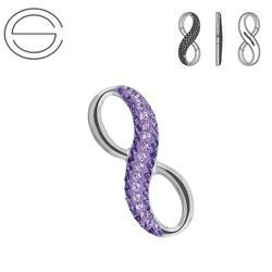 67402 MM 20 Pavé Infinity Pendant VIOLET TANZANITE