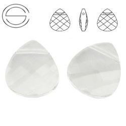 6012 MM 15,4 Swarovski Flat Briolette CRYSTAL