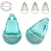 6026 MM 27 Swarovski Cabochette LIGHT TURQUOISE
