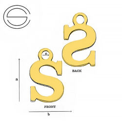 CL-213M "M" Pendant 10,3 x 12,9 mm Sterling Silver 925