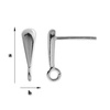SH-1 STUD EARRING WITH LOOP SILVER 925/GRAM