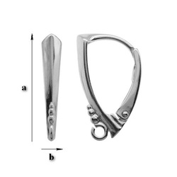 BBAP-6 Leverbacks Silver Rhodium Plated