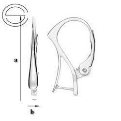 BA-2 Leverbacks - Earring Hooks - Sterling Silver 925 / gram