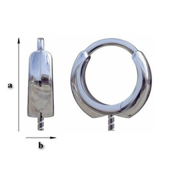 BK-77 Bigle zatrzaskowe do wklejania Srebro 925