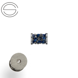 5950 MM 8 Swarovski Fine Rocks Tube BERMUDA BLUE BBL