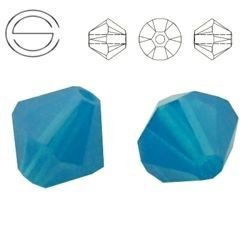 5328 MM 4 Swarovski Bicone CARRIBEAN BLUE OPAL