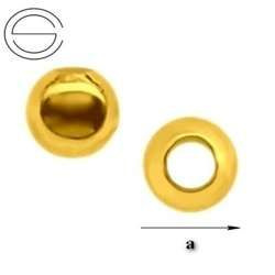 P2LZ-2,5/1,2 Silver ball 2.5 mm silver 925 GOLD PLATED
