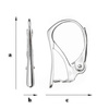 BA-8 Leverbacks - Earring Hooks - Sterling Silver 925 / gram